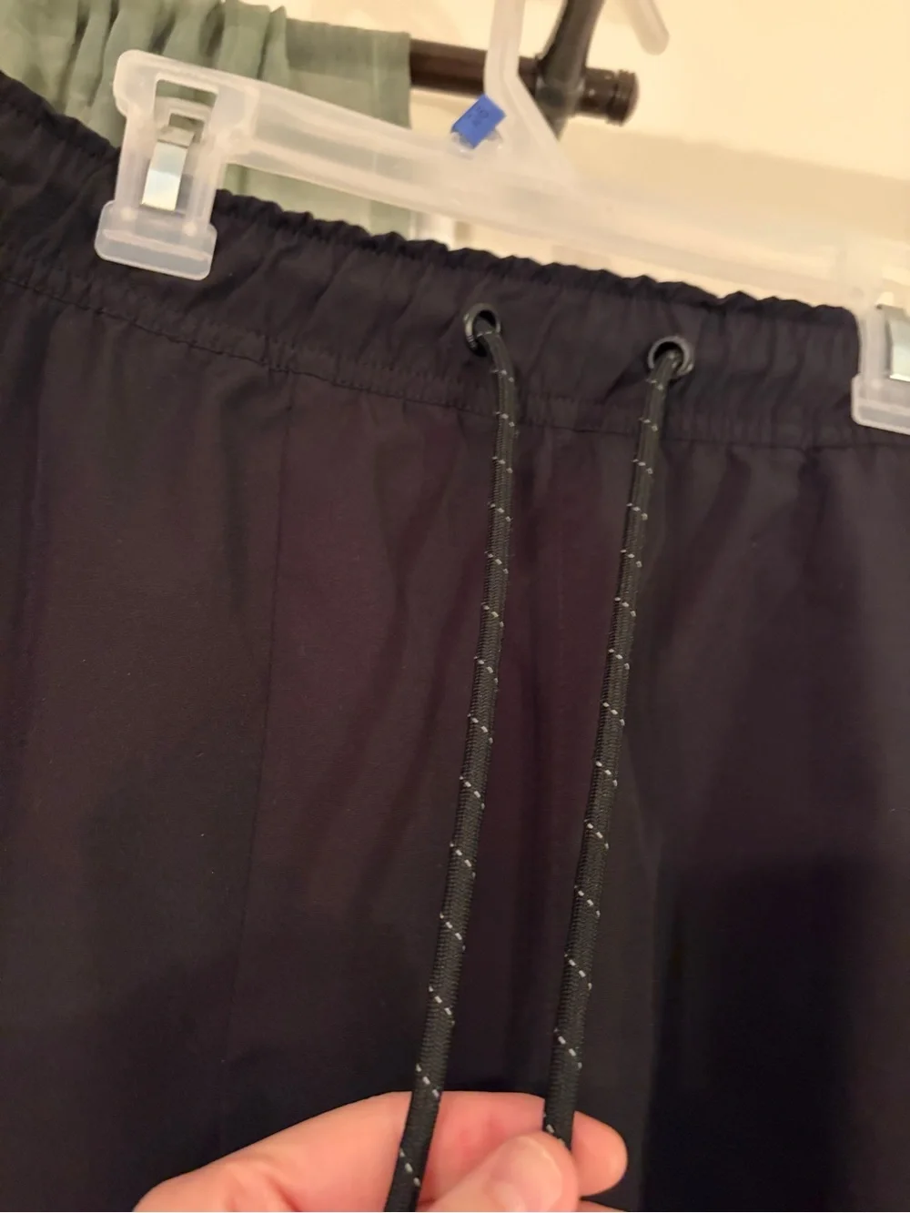 Men's Black Athletic Drawstring Shorts